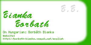 bianka borbath business card